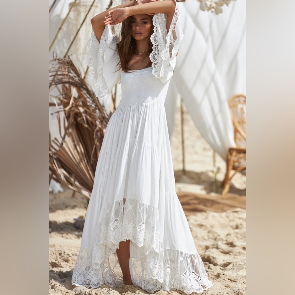 White Folklore Gown - Picture 1 of 5